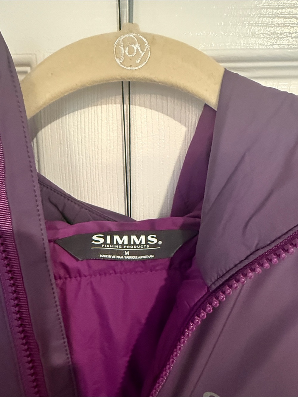 NWT Simms Women's Two-Tone Purple Insulated Hooded Puffer Jacket - Picture 3 of 4